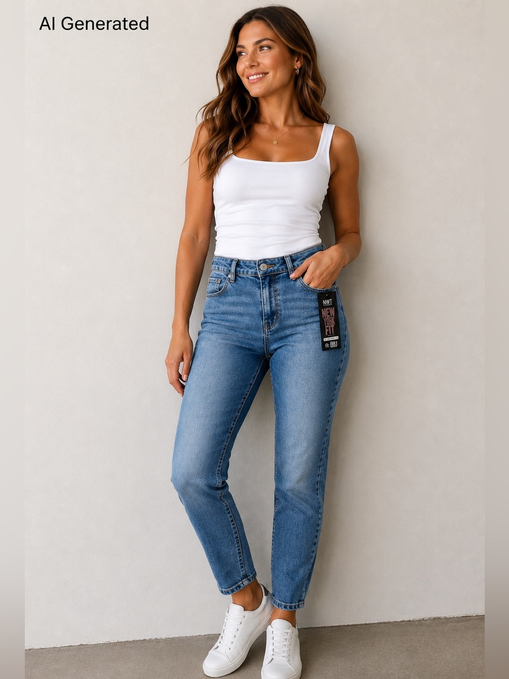 NWT BBJ Light Stonewashed Women's Boom Boom Jeans Size 5/27 High Rise